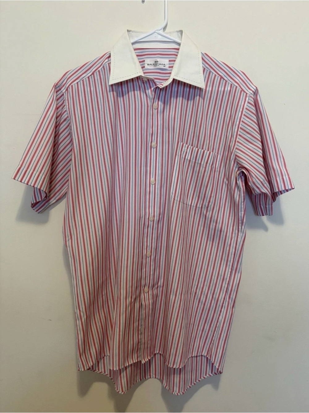 90s Balenciaga Archive Striped Short Sleeve Button Up Shirt Nicolas Ghesquiere - Picture 2 of 13